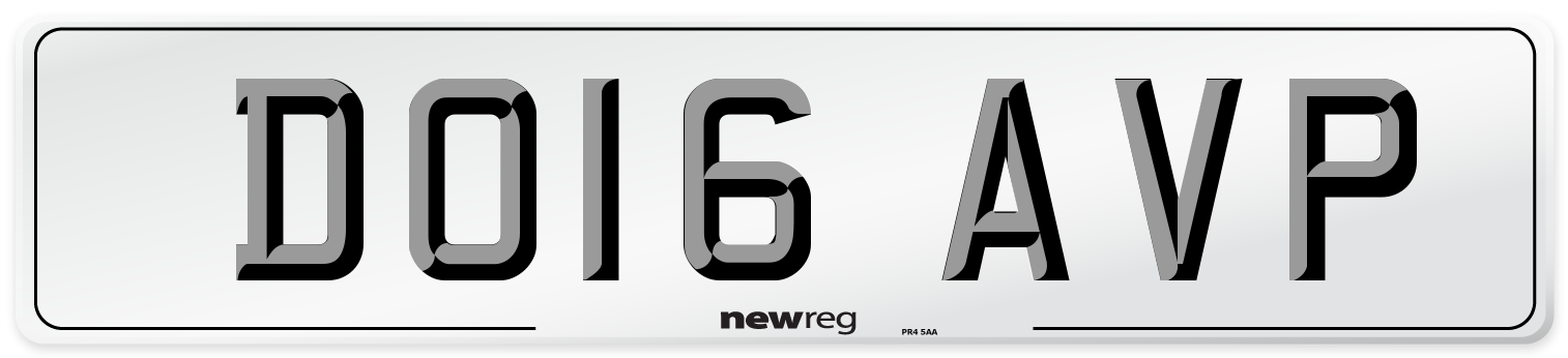 DO16 AVP Number Plate from New Reg